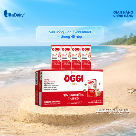  Sữa uống dinh dưỡng Oggi Gold 180ml - thùng 48 hộp - VitaDairy 