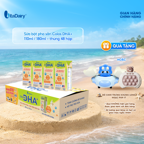 Sữa uống dinh dưỡng Colos DHA+ 110ml - Thùng 48 hộp - VitaDairy 