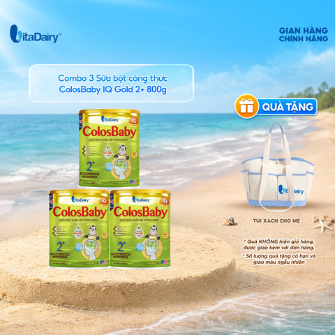  Combo 3 SPDD công thức Colosbaby IQ Gold 2+ 800g - VitaDairy 