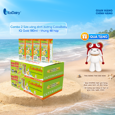  Combo 2 Sữa uống dinh dưỡng Colosbaby IQ Gold 180ml - VitaDairy 