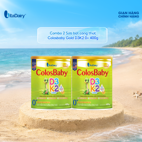  Combo 2 SPDD công thức Colosbaby Gold D3K2 0+ 400g 