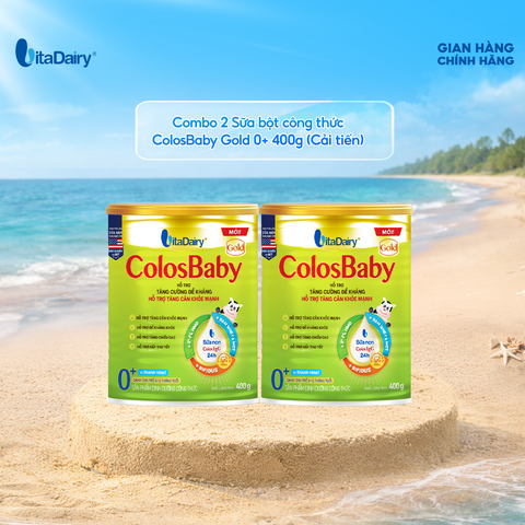  Combo 2 SPDD công thức ColosBaby Gold 0+ 400g (Cải tiến) - VitaDairy 