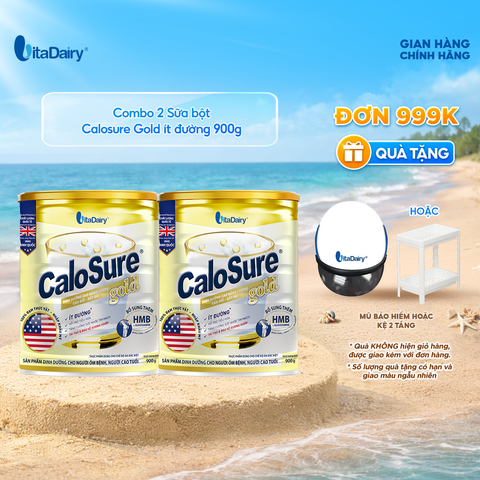  Combo 2 Sữa bột Calosure Gold ít đường 900g - Vitadairy 