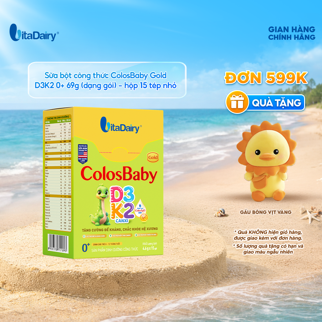  SPDD công thức Colosbaby Gold D3K2 0+ 69g 