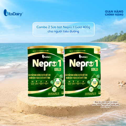  Combo 2 Sữa bột Nepro 1 Gold 400g (cho người tiểu đường) - VitaDairy 