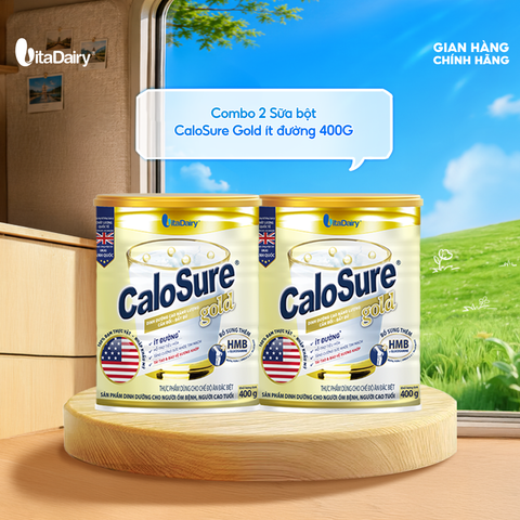  Combo 2 Sữa bột Calosure Gold ít đường 400g- VitaDairy 