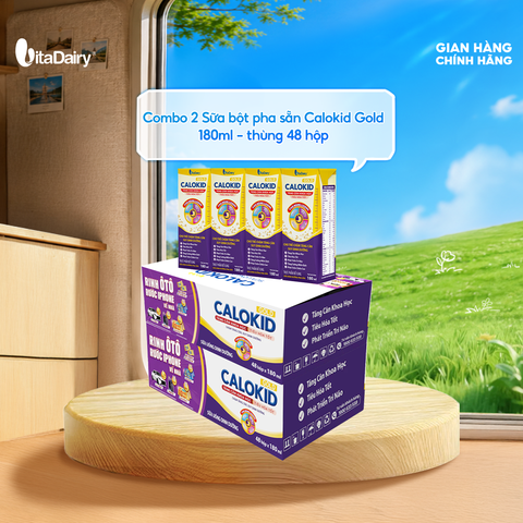  Combo 2 Sữa uống dinh dưỡng Calokid Gold 180ml - VitaDairy 