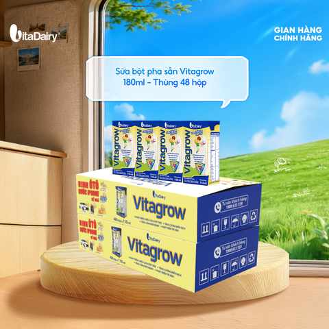  Combo 2 Sữa uống dinh dưỡng Vitagrow 180ml - VitaDairy 