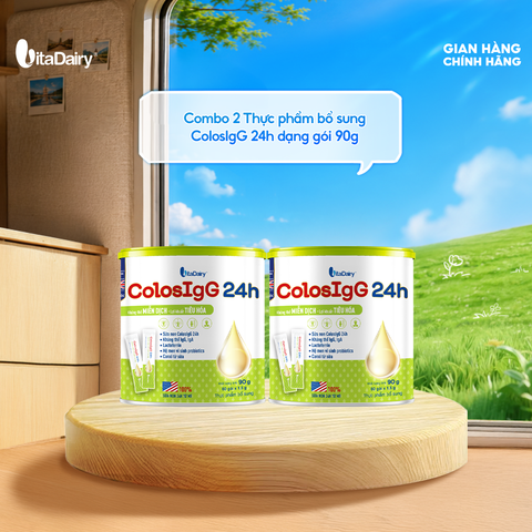  Combo 2 Thực phẩm bổ sung ColosIgG 24h 90g - VitaDairy 