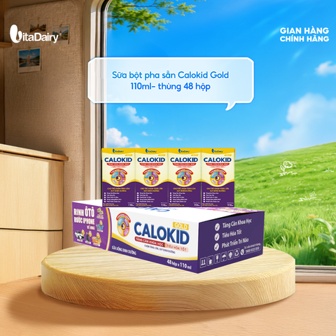  Sữa uống dinh dưỡng Calokid Gold 110ml - thùng 48 hộp - VitaDairy 