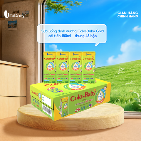  Sữa uống dinh dưỡng ColosBaby Gold cải tiến 180ml - thùng 48 hộp 