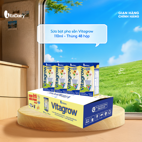  Sữa uống dinh dưỡng Vita grow 110ml - thùng 48 hộp - VitaDairy 