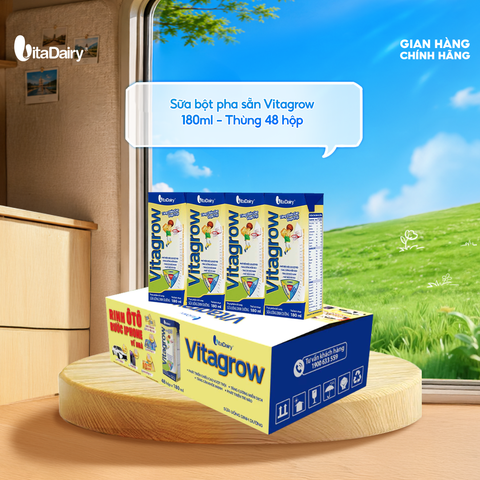  Sữa uống dinh dưỡng Vita grow 180ml - Thùng 48 hộp 