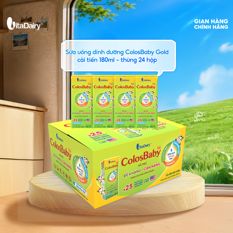 Sữa uống dinh dưỡng ColosBaby Gold cải tiến 180ml - thùng 24 hộp 
