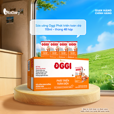  Sữa uống dinh dưỡng Oggi 110ml hương vani - thùng 48 hộp - VitaDairy 