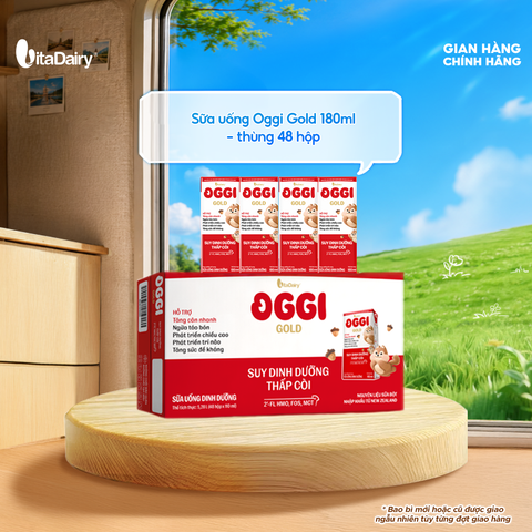  Sữa uống dinh dưỡng Oggi Gold 180ml - thùng 48 hộp - VitaDairy 