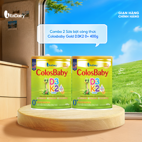  Combo 2 SPDD công thức Colosbaby Gold D3K2 0+ 400g 
