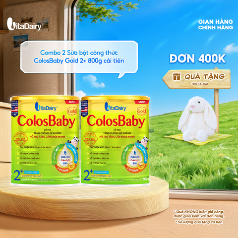 Combo 2 SPDD công thức ColosBaby Gold 2+ 800g (Cải tiến) 