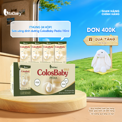  [THÙNG 24 HỘP] Sữa uống dinh dưỡng ColosBaby Pedia 110ml 