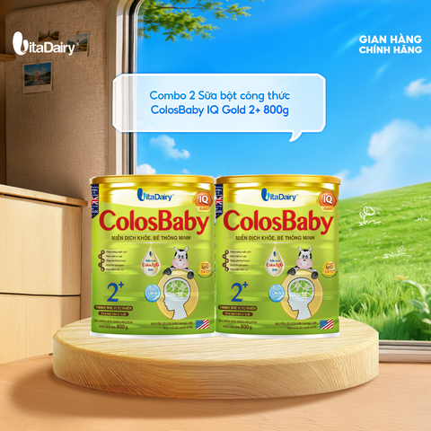  Combo 2 Sữa bột công thức Colosbaby IQ Gold 2+ 800g - VitaDairy 