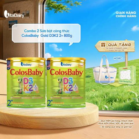  Combo 2 SPDD công thức Colosbaby Gold D3K2 2+ 800g - VitaDairy 