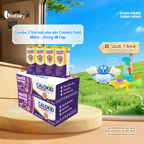  Combo 2 Sữa uống dinh dưỡng Calokid Gold 180ml - VitaDairy 