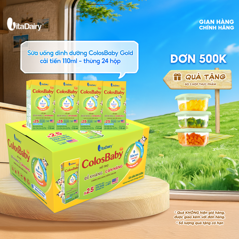  Sữa uống dinh dưỡng ColosBaby Gold cải tiến 110ml - thùng 24 hộp 