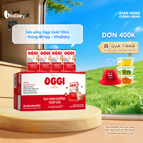  Sữa uống dinh dưỡng Oggi Gold 110ml - thùng 48 hộp - VitaDairy 