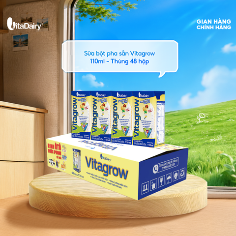  Sữa uống dinh dưỡng Vita grow 110ml - thùng 48 hộp - VitaDairy 