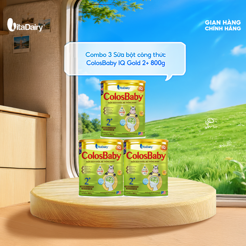  Combo 3 SPDD công thức Colosbaby IQ Gold 2+ 800g - VitaDairy 