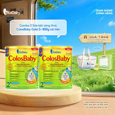  Combo 2 SPDD công thức ColosBaby Gold 2+ 800g (Cải tiến) 