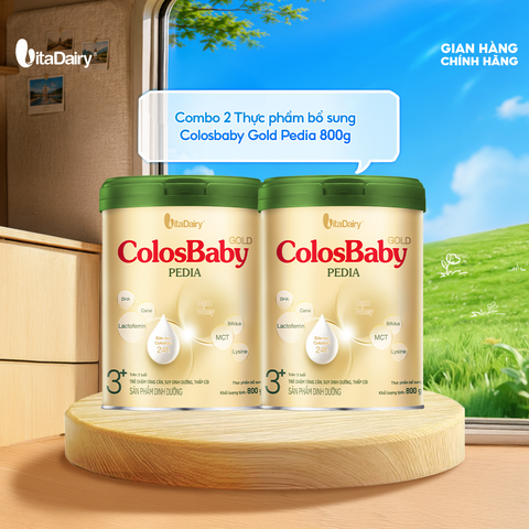  [COMBO 2 LON] Thực phẩm dùng cho chế độ ăn đặc biệt Colosbaby Gold Pedia 800g 