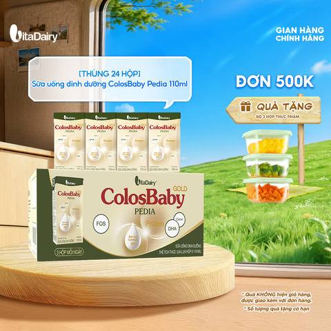  [THÙNG 24 HỘP] Sữa uống dinh dưỡng ColosBaby Pedia 110ml 