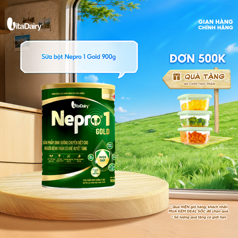  Sữa bột Nepro 1 Gold Lon 900g - Phù hợp chế độ dinh dưỡng đặc biệt (dành cho người tiểu đường) 