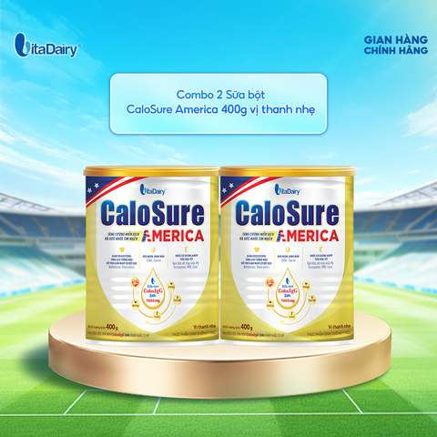  Combo 2 Sữa bột CaloSure America 400g (Vị thanh nhẹ)- VitaDairy 
