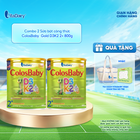 Combo 2 SPDD công thức Colosbaby Gold D3K2 2+ 800g - VitaDairy 
