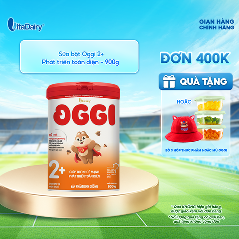  Sữa bột Oggi 2+ Phát triển toàn diện - 900g 