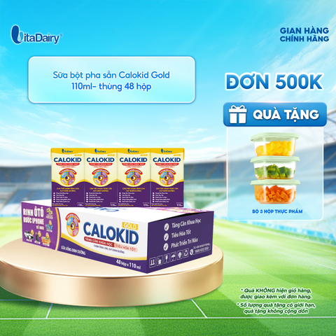 Sữa uống dinh dưỡng Calokid Gold 110ml - thùng 48 hộp - VitaDairy 