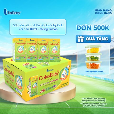  Sữa uống dinh dưỡng ColosBaby Gold cải tiến 110ml - thùng 24 hộp 