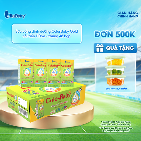  Sữa uống dinh dưỡng ColosBaby Gold cải tiến 110ml - thùng 48 hộp 