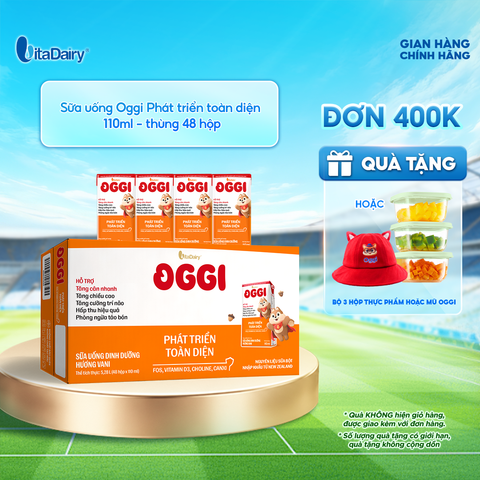  Sữa uống dinh dưỡng Oggi 110ml hương vani - thùng 48 hộp - VitaDairy 