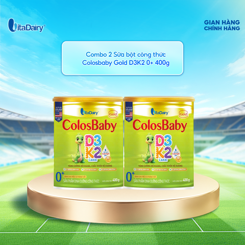  Combo 2 SPDD công thức Colosbaby Gold D3K2 0+ 400g 