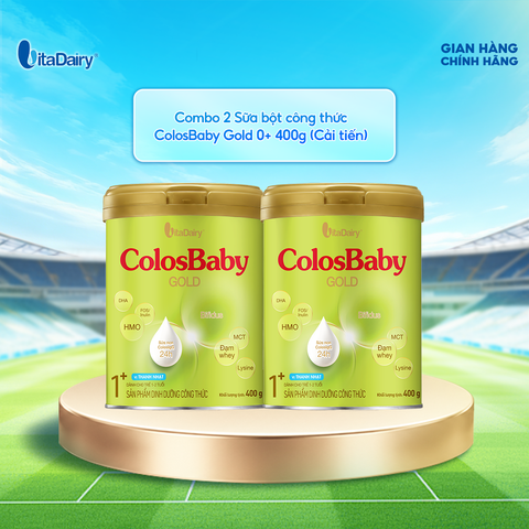  Combo 2 SPDD công thức ColosBaby Gold 0+ 400g (Cải tiến) - VitaDairy 
