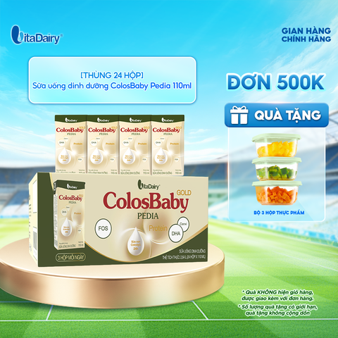  [THÙNG 24 HỘP] Sữa uống dinh dưỡng ColosBaby Pedia 110ml 