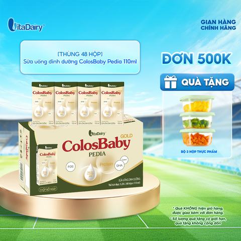  [THÙNG 48 HỘP] Sữa uống dinh dưỡng ColosBaby Pedia 110ml 