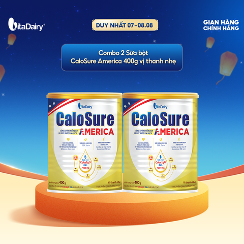 Combo 2 Sữa bột CaloSure America 400g (Vị thanh nhẹ)- VitaDairy 