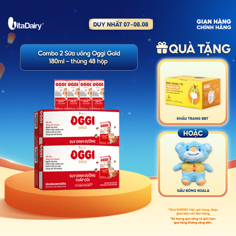  Combo 2 Sữa uống dinh dưỡng Oggi Gold 180ml - VitaDairy 