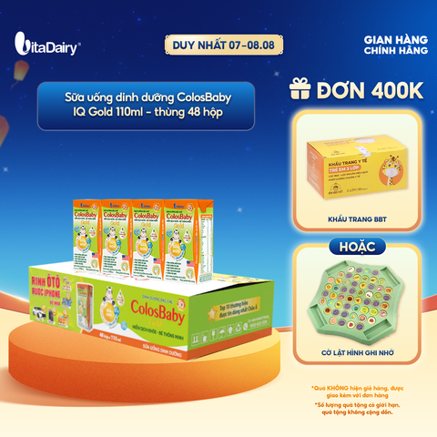  Sữa uống dinh dưỡng ColosBaby IQ Gold 110ml - thùng 48 hộp - VitaDairy 