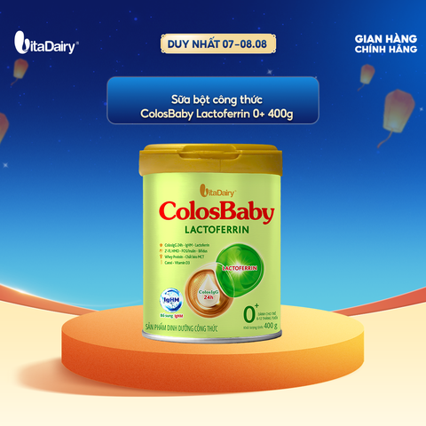  Sữa bột ColosBaby Lactoferrin cho trẻ từ 0+ 400g – Bổ sung dinh dưỡng, hỗ trợ đề kháng 