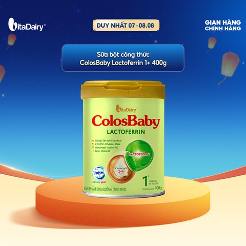  Sữa bột ColosBaby Lactoferrin cho trẻ từ 1+ 400g – Bổ sung dinh dưỡng, hỗ trợ đề kháng 